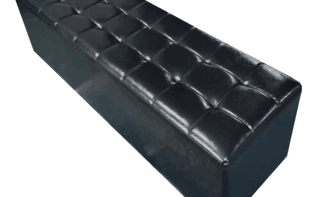 Banquette Noire capitonnée