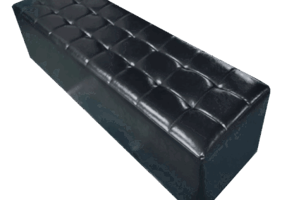 Banquette Noire capitonnée